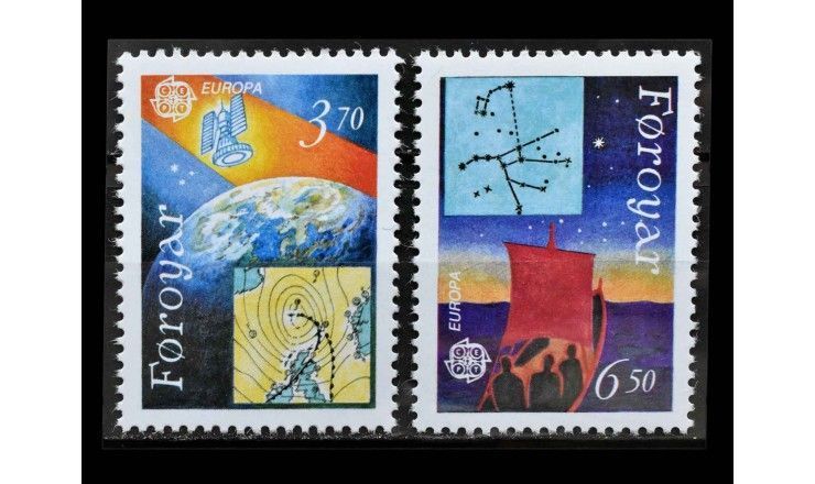 Фарерские острова 1991 г. "Европа: Космос"