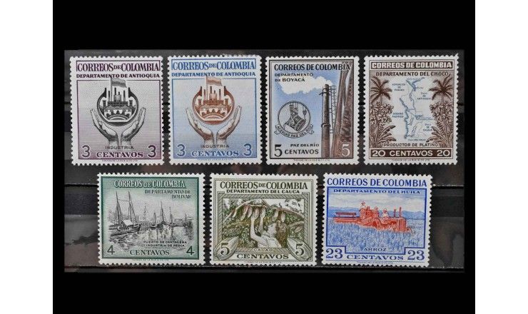 Колумбия 1956/1958 г. "Стандартные марки"