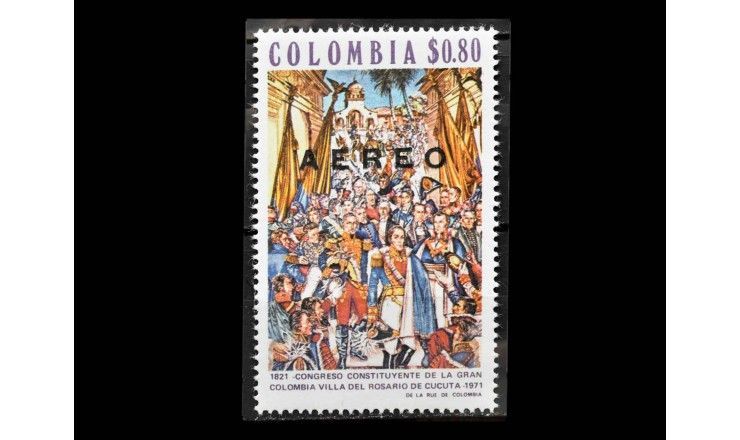 Колумбия 1973 г. "150 лет Конгрессу в Кукуте" (надпечатка)