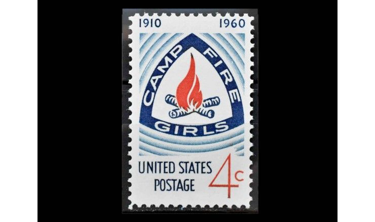 США 1960 г. "50 лет ассоциации девушек у костра" 