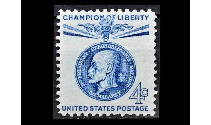 США 1960 г. "Борцы за свободу: Томаш  Масарик, президент Чехословакии"