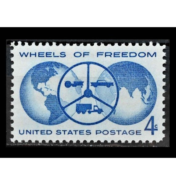 США 1960 г. "Колеса свободы": Национальная автомобильная выставка в Детройте"