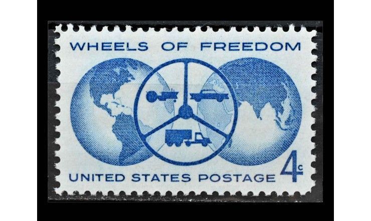 США 1960 г. "Колеса свободы": Национальная автомобильная выставка в Детройте"