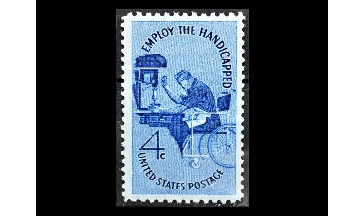 США 1960 г. "Трудоустройство инвалидов"