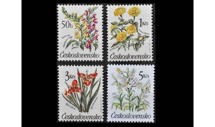 Чехословакия 1990 г. "Садовые цветы"