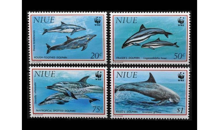 Ниуэ 1993 г. "Всемирный фонд дикой природы: Дельфины"