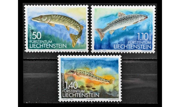 Лихтенштейн 1989 г. "Рыбы"
