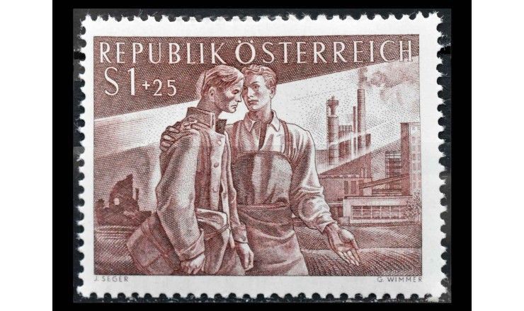 Австрия 1955 г. "Репатрианты"