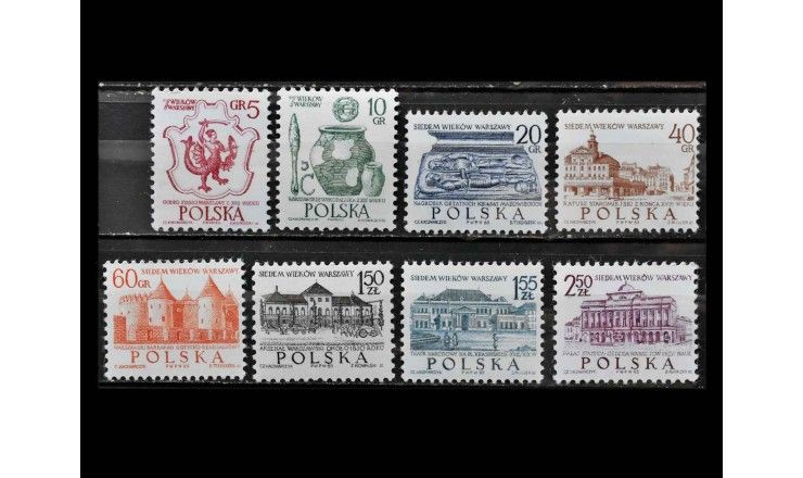 Польша 1965 г. "Стандартные марки: 700 лет Варшаве"