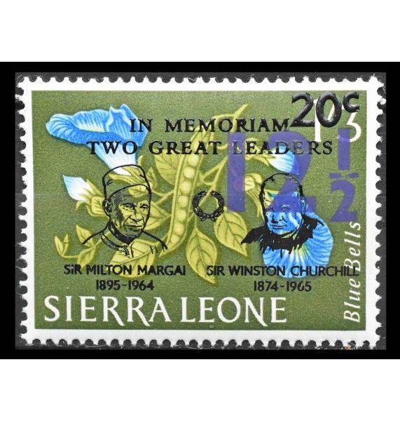 Сьерра-Леоне 1967 г. "Двойные надпечатки новой валюты" (надпечатка)