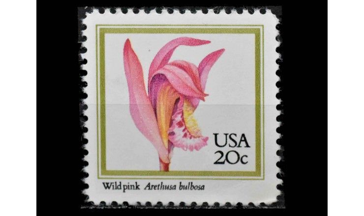 США 1984 г. "Орхидеи" (дефект)