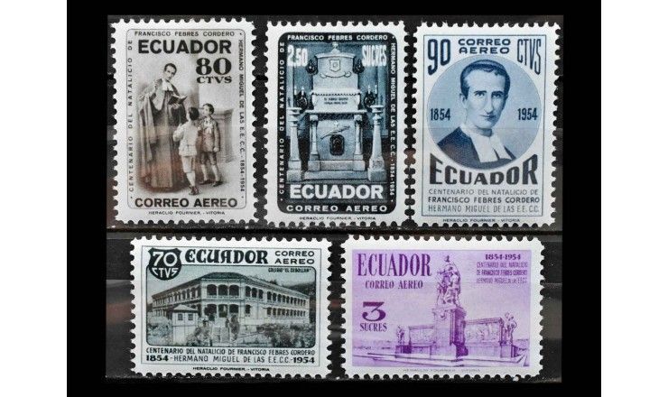 Эквадор 1954 г. "Франсиско Фебрес-Кордеро, святой"