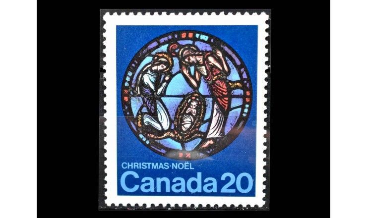 Канада 1976 г. "Рождество: Витражи"
