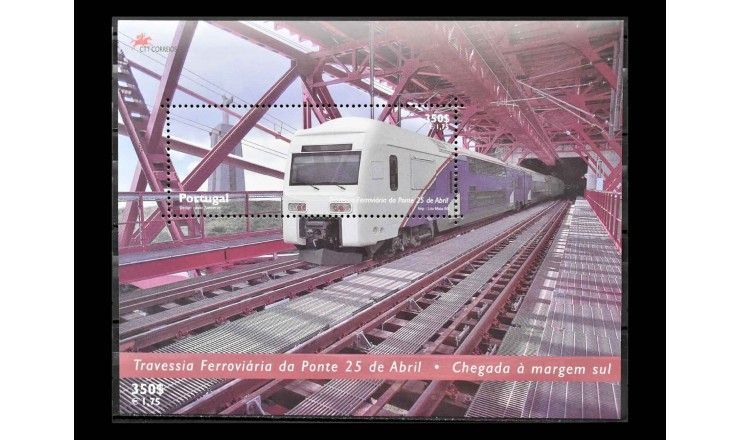 Португалия 1999 г. "Открытие железнодорожного движения по мосту 25 апреля"