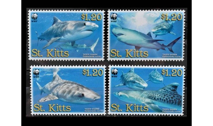 Сент Китс 2007 г. "Всемирный фонд дикой природы: Тигровая акула"