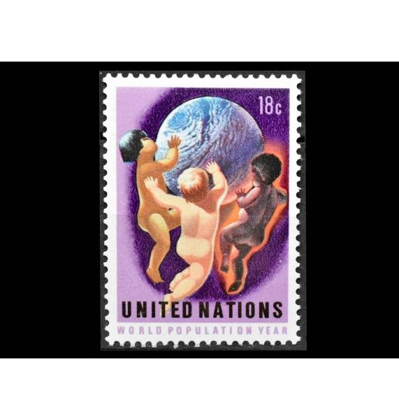 ООН (Нью-Йорк) 1974 г. "Всемирный год народонаселения"