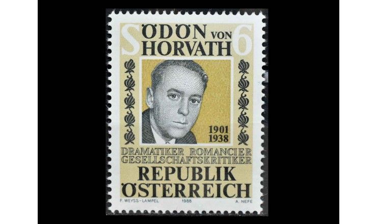 Австрия 1988 г. "Эдён фон Хорват, писатель" 