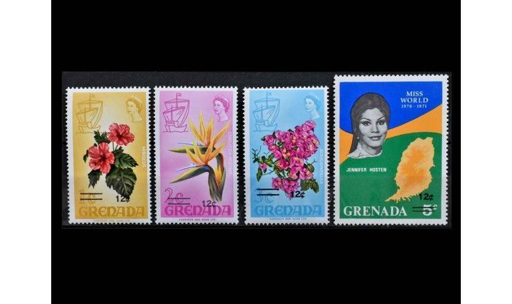 Гренада 1972 г. "Стандартные марки" (надпечатка)