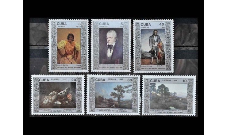 Куба 1987 г. "Картины" 