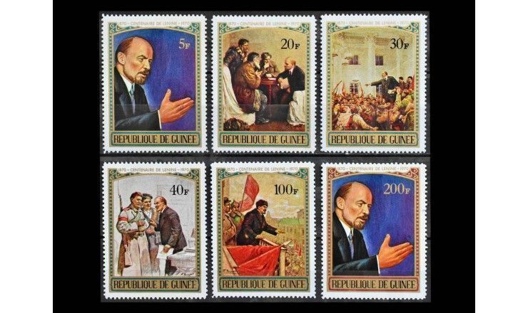 Гвинея 1970 г. "100 лет со дня рождения Владимира Ленина: Живопись"