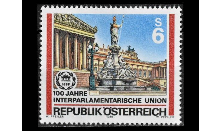 Австрия 1989 г. "Столетие Межпарламентского союза"