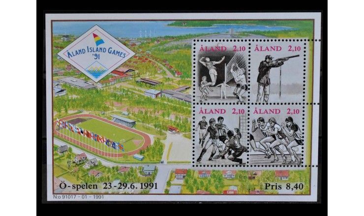 Аландские острова 1991 г. "Спортивные игры малых островов (Островные игры)"
