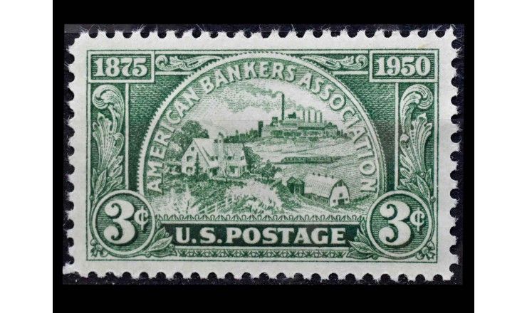 США 1950 г. "300 лет Ассоциации банкиров: Денежная единица"