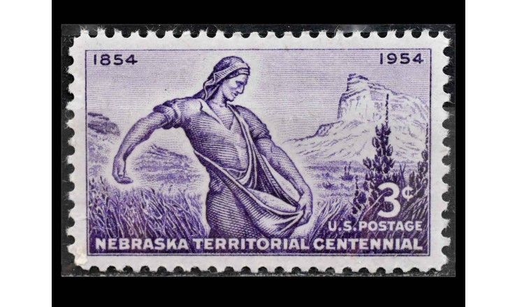 США 1954 г. "100 лет Штату Небраска: Статуя" 