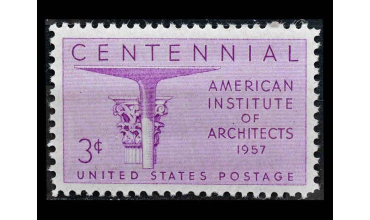 США 1957 г. "100 лет Американскому институту архитектуры"