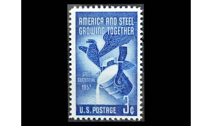 США 1957 г. "100 лет сталелитейной промышленности"