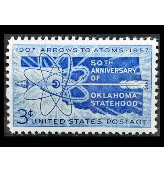 США 1957 г. "50 лет штату Оклахома"