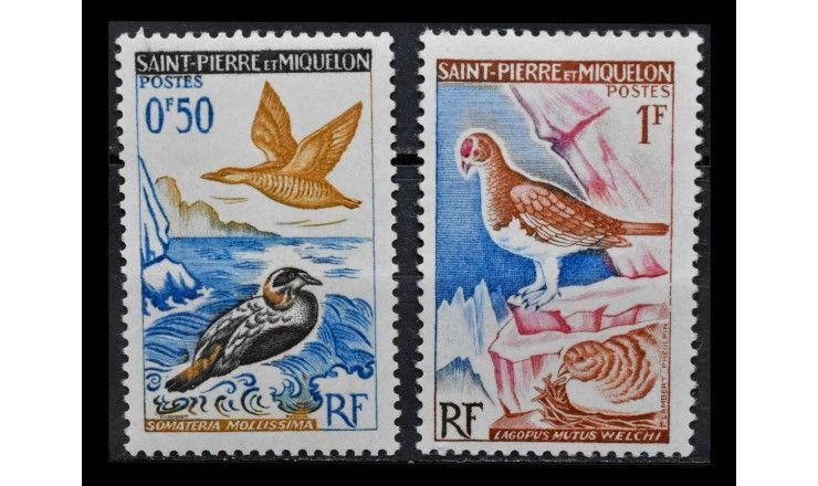 Сен-Пьер и Микелон 1963 г. "Стандартные марки: Птицы"