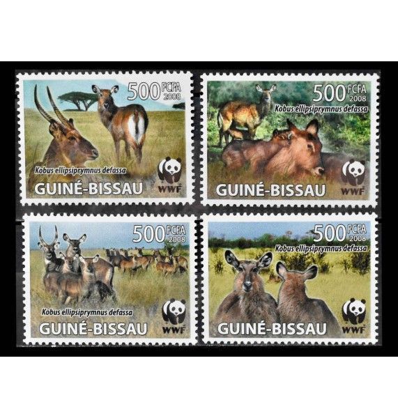Гвинея-Бисау 2008 г. "Всемирный фонд дикой природы: Водяной козёл" Гвинея-Бисау 2008 г. "Всемирный фонд дикой природы: Водяной козёл"