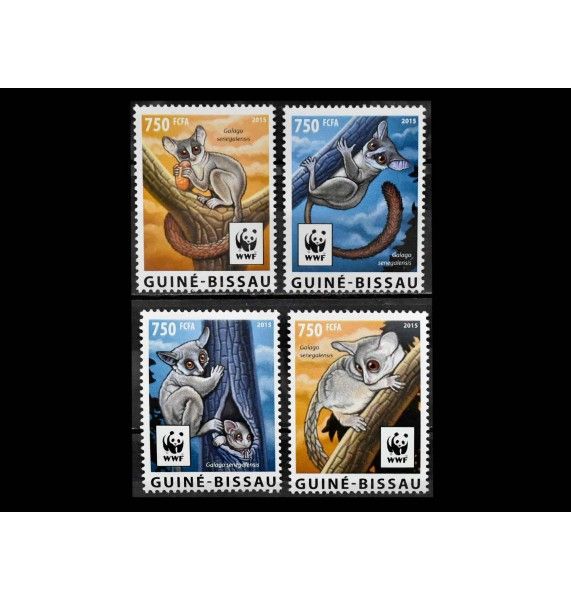 Гвинея-Бисау 2015 г. "Всемирный фонд дикой природы: Сенегальский галаго" Гвинея-Бисау 2015 г. "Всемирный фонд дикой природы: Сенегальский галаго"