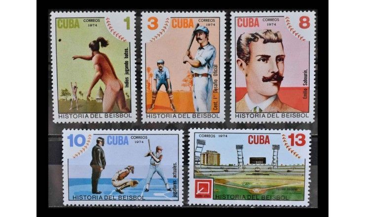 Куба 1974 г. "История бейсбола"