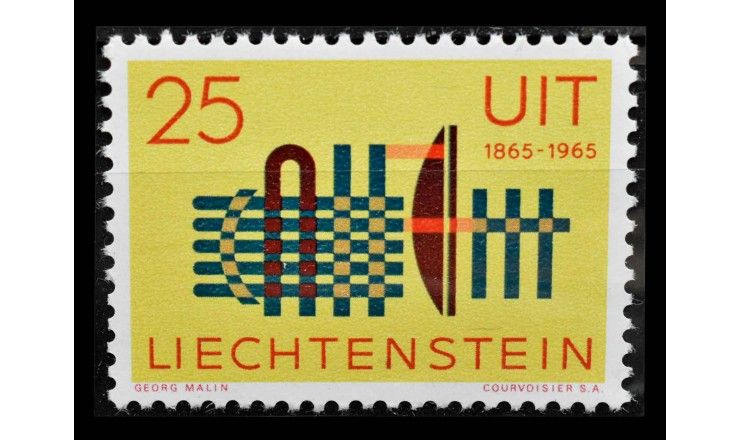 Лихтенштейн 1965 г. "Столетие Международного союза электросвязи (ITU)"