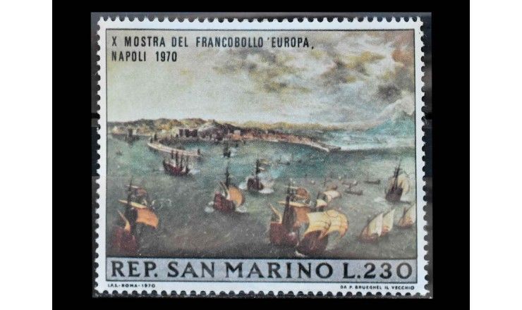 Сан-Марино 1970 г. "Картина  Питера Брейгеля Старшего: Морской бой в Неаполитанской гавани"