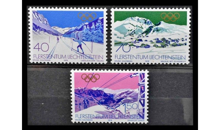 Лихтенштейн 1979 г. "Зимние Олимпийские игры 1980, Лейк-Плэсид"