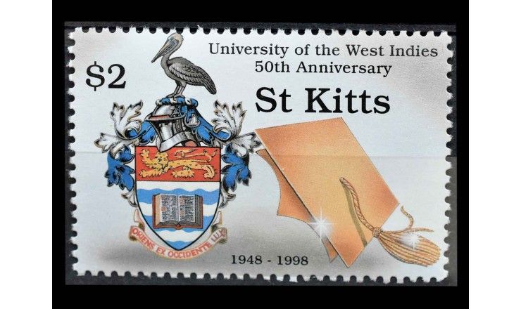 Сент Китс 1998 г. "50 лет Университету Вест-Индии" 