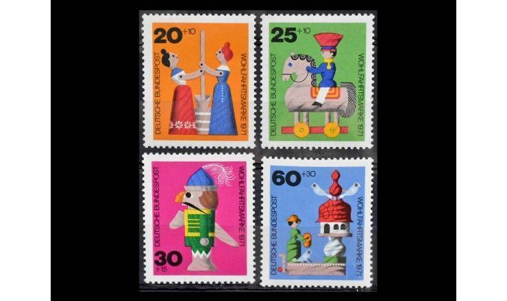 ФРГ 1971 г. "Благосостояние: Старые деревянные игрушки"