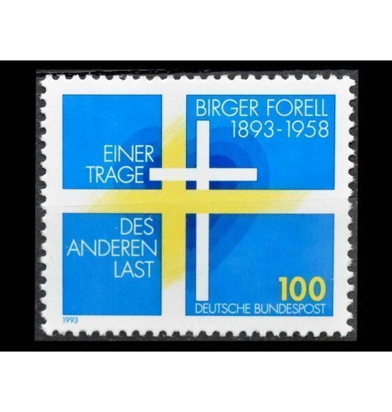 ФРГ 1993 г. "100 лет со дня рождения Биргера Форелла, шведского священника"