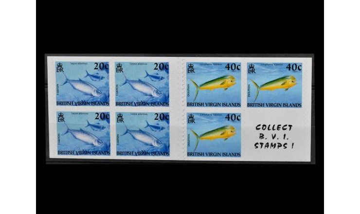 Британские Виргинские острова 2004 г. "Рыбы" (самоклейка, буклет) 