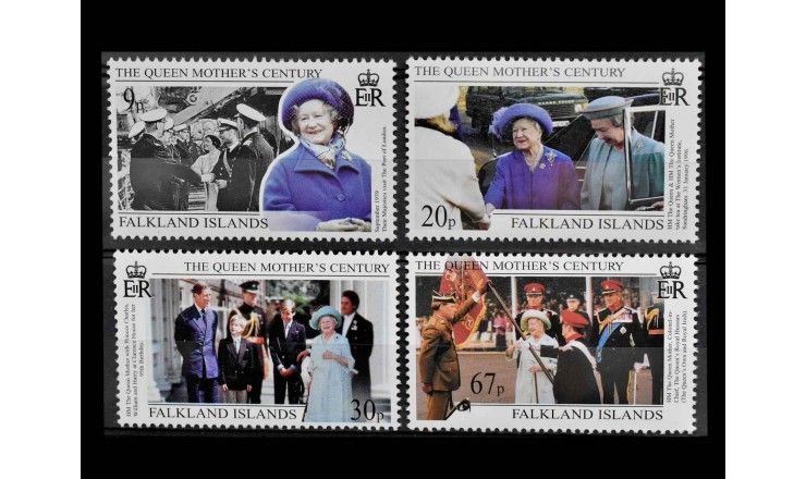 Фолклендские острова 1999 г. "99 лет со дня рождения королевы-матери Елизаветы" 