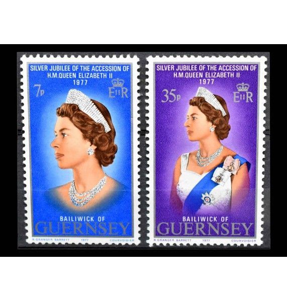 Гернси 1977 г. "25 лет правления королевы Елизаветы II"