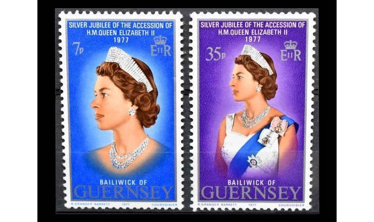 Гернси 1977 г. "25 лет правления королевы Елизаветы II"