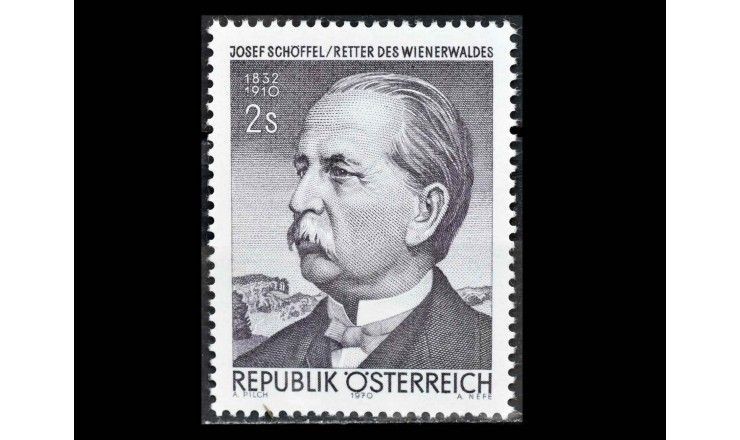 Австрия 1970 г. "Йозеф Шёффель, журналист и политик"