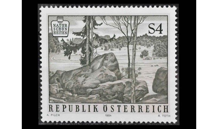 Австрия 1984 г. "Живописные красоты Австрии: Природный парк Блокхайде-Айбенштайн"