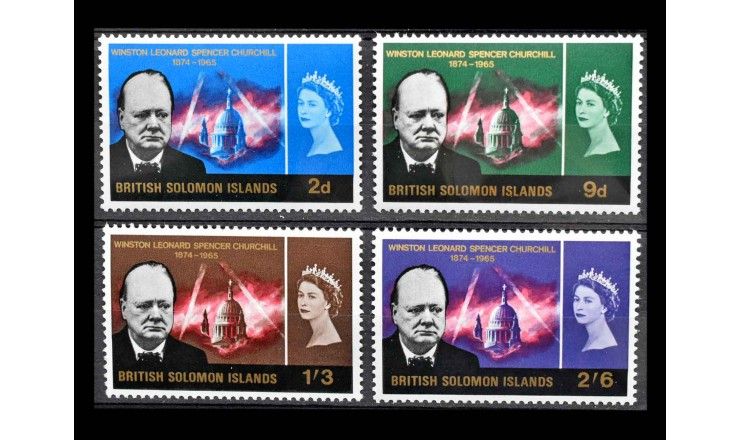 Британские Соломоновы острова 1966 г. "Уинстон Спенсер Черчилль"
