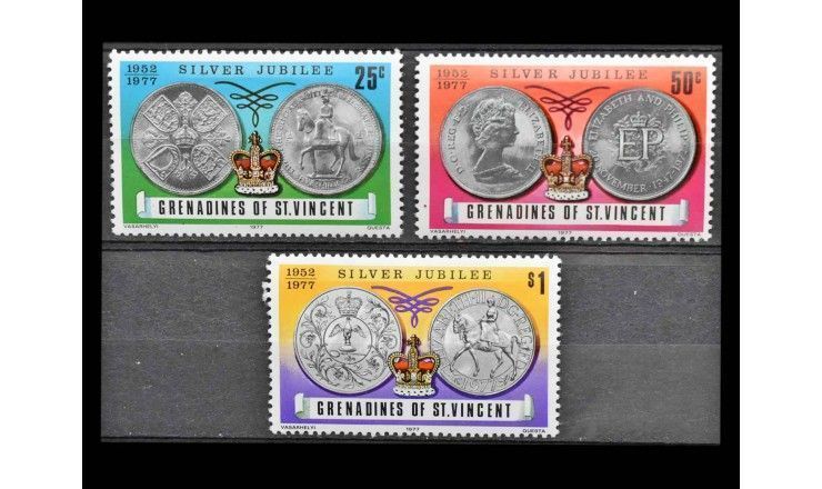 Гренадины и Сент Винсент 1977 г. "25 лет правления королевы Елизаветы II"