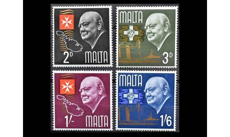 Мальта 1966 г. "1 год со дня смерти Уинстона Черчилля"